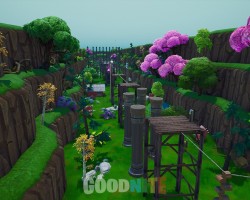 image 1 map Fortnite 50 Level Jungle Deathrun